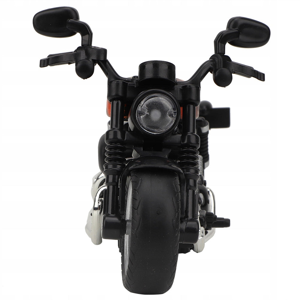 METAL MOTORCYCLE RACING RACER MODEL TOY BLACK Batteries included no