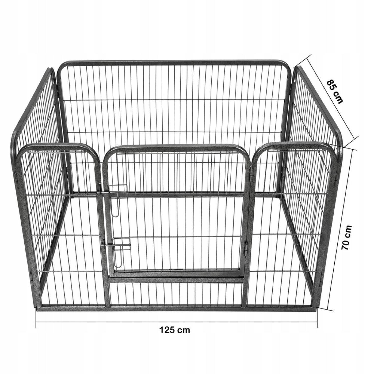 METAL PLAYPEN CAGE for puppies 4-piece height 70 cm Trade name Tectake 401718