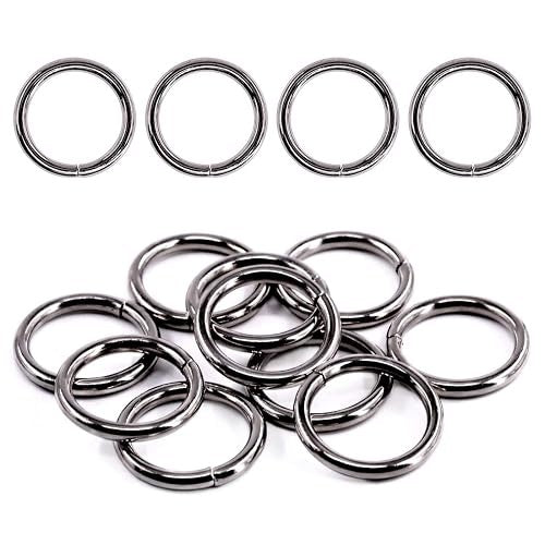 METAL RINGS WITH RING 25 MM SILVER FOR ACCESSORY BAGS 60 PCS.