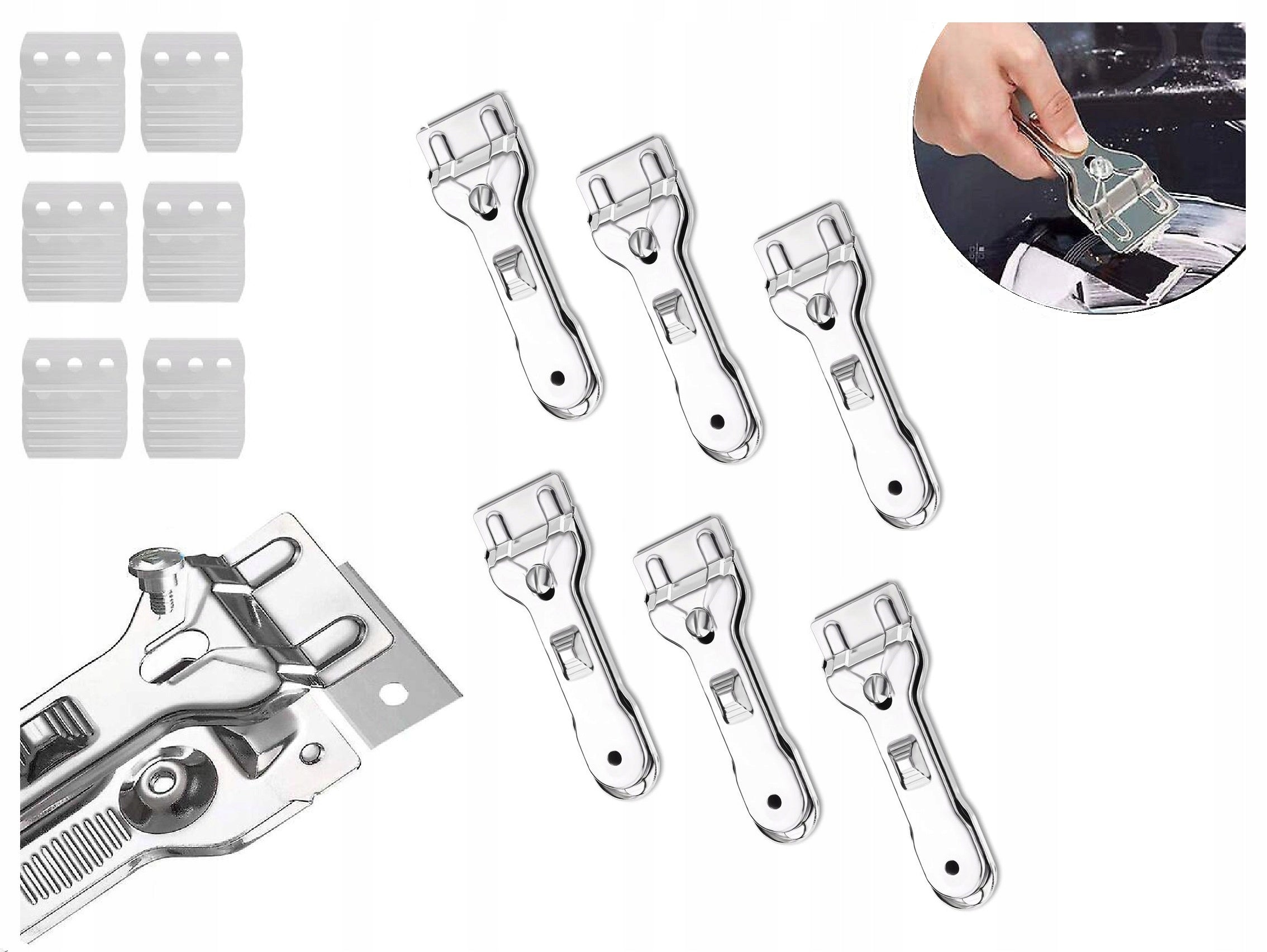 METAL SCRAPER GLASS SCRAPER CERAMIC INDUCTION HOBS X 6