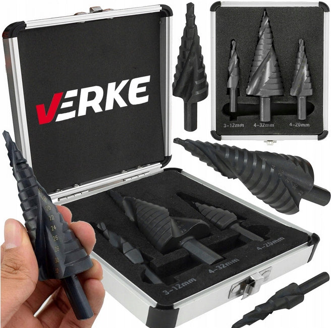 METAL SPIRAL STEP CONICAL DRILL BITS 4-32 mm