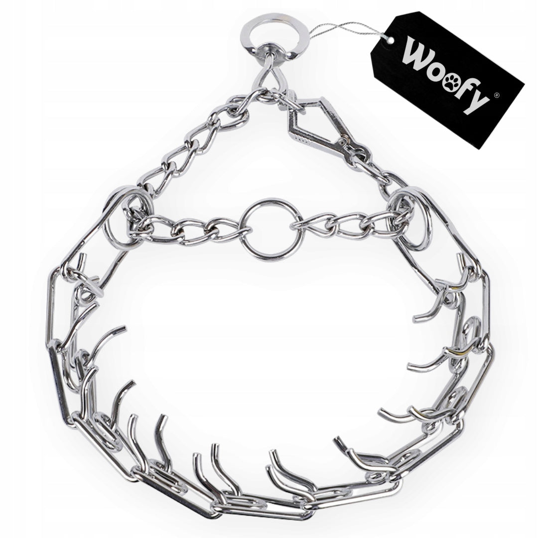 METAL STEEL DOG COLLAR STRONG WOOFY SIZE - M 40-50
