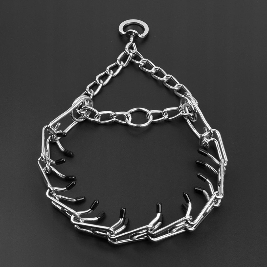 METAL STEEL DOG EARRING COLLAR STRONG WOOFY SIZE XXL 55-65 Packaging status original