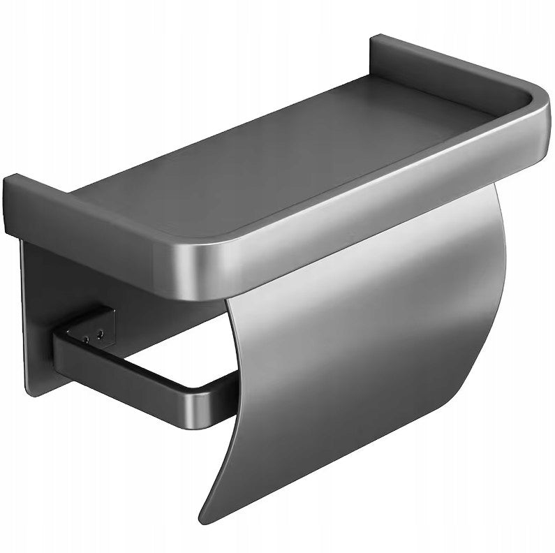 METAL TOILET PAPER HANGER HOLDER WITH SHELF SOLID AESTHETIC Packaging status original
