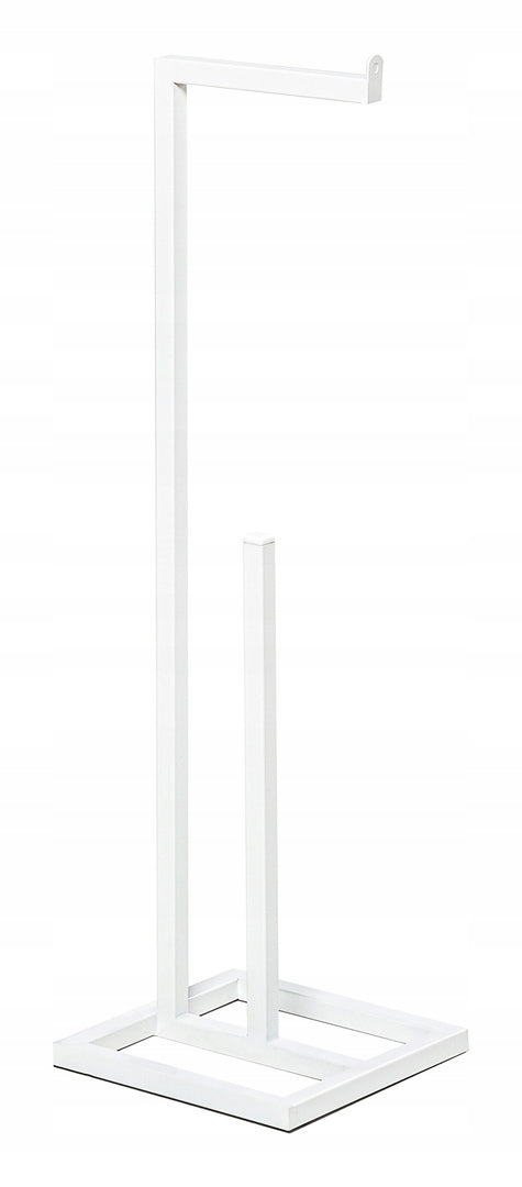METAL TOILET PAPER STAND WITH SPACE FOR A MODERN SUPPLY - WHITE Brand Versanis