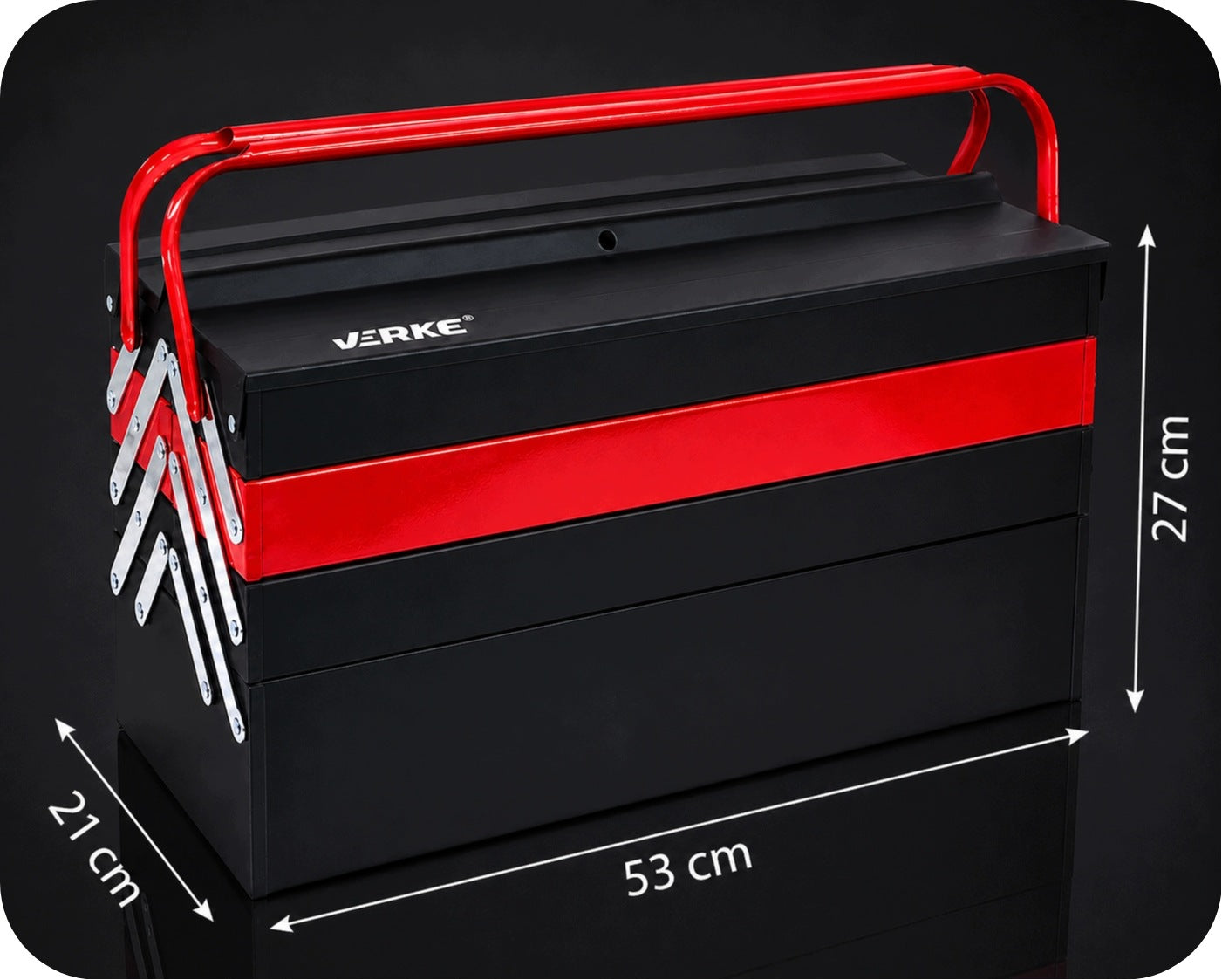 METAL TOOL BOX ORGANIZER TOOL BOX FOLDING Packaging status original