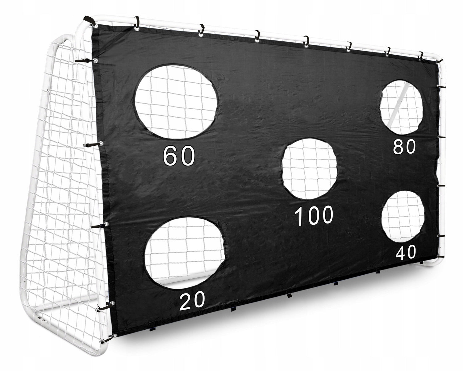 METAL TRAINING FOOTBALL GOAL WITH ACCURACY MAT Mesh 240x150 BLACK Manufacturer code TP-83161