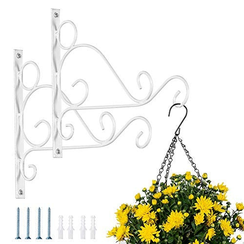 METAL WALL BRACKET FOR HOME GARDEN PLANTS SET OF 2 PIECES STEEL Brand no brand