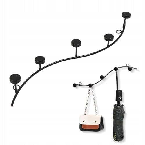 METAL WALL HANGER FOR CLOTHES BLACK DESIGNER 40 CM steel Brand no brand