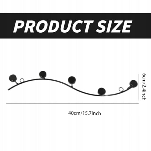 METAL WALL HANGER FOR CLOTHES BLACK DESIGNER 40 CM steel Manufacturer code Bez marki