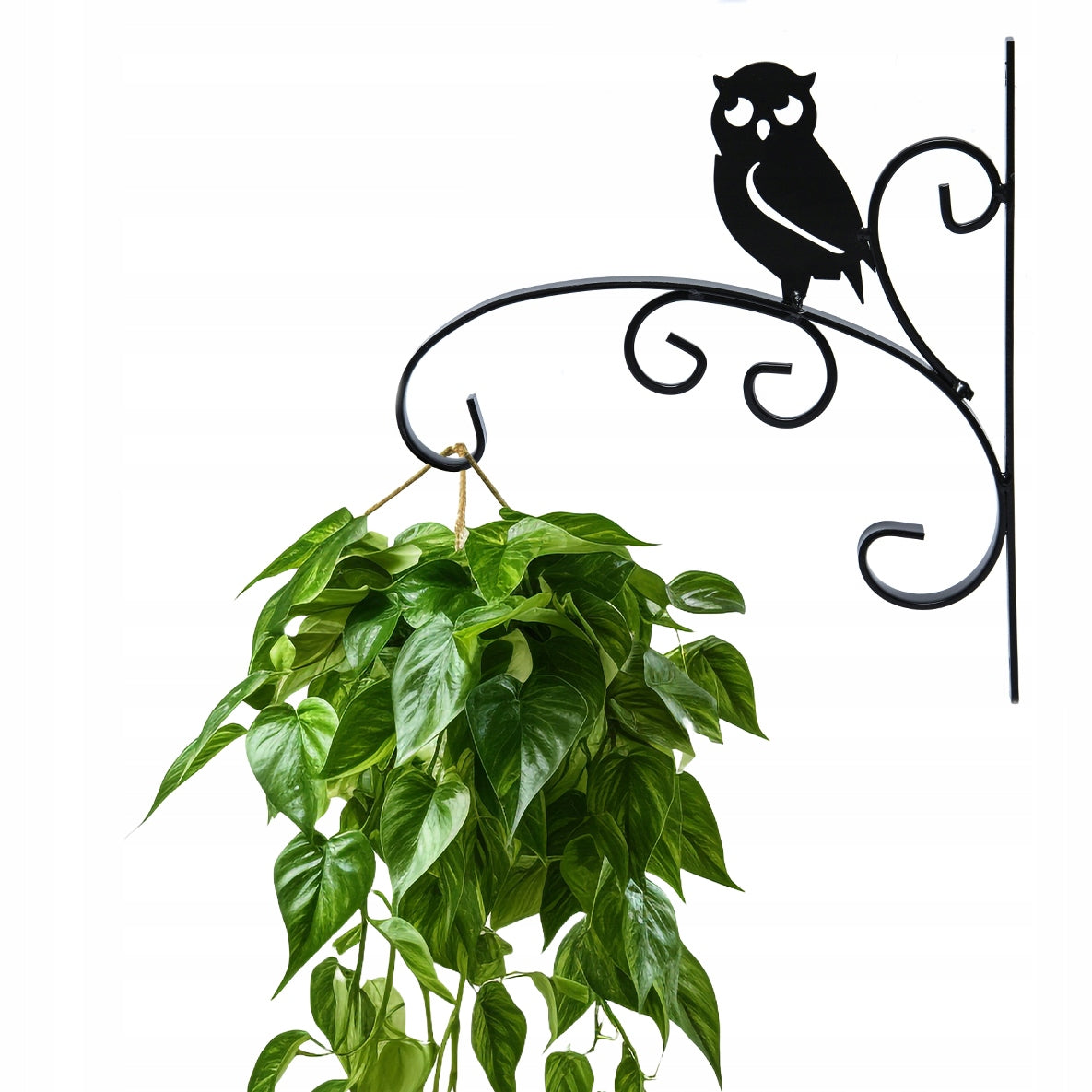 METAL WALL HANGER FOR POT HOLDER FLOWERS OWL FLOWER HOOK