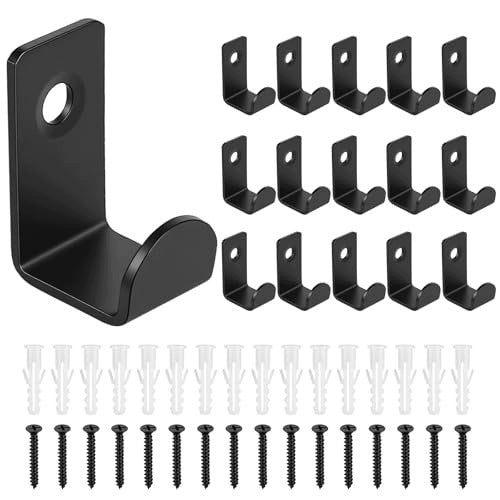 METAL WALL HANGERS BLACK SET OF 16 FOR CLOTHES HOOKS Brand no brand