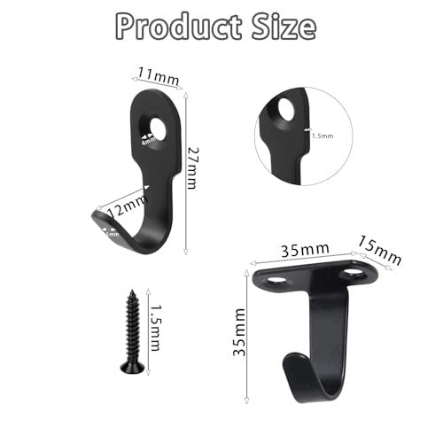 METAL WALL HOOKS SET OF 20 WITH SCREWS FOR KITCHEN METAL Manufacturer code Producent niezależny