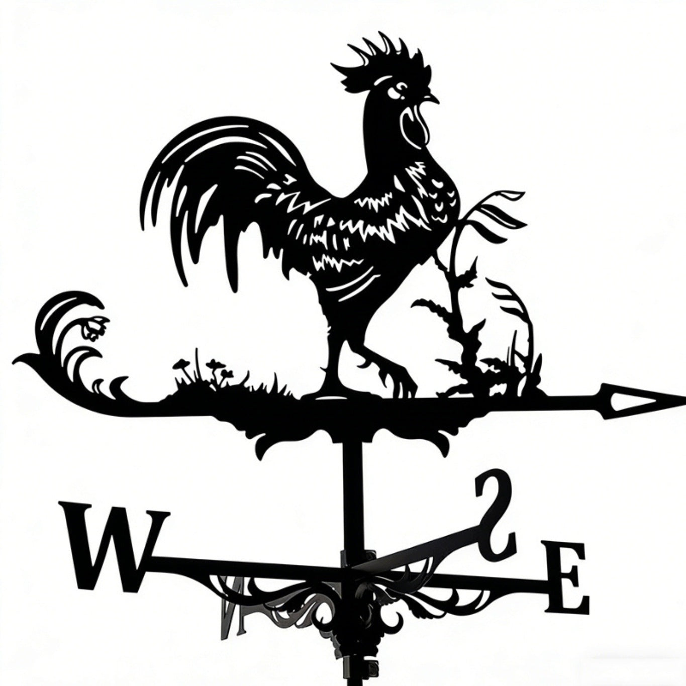 METAL WINDMILL FOR ROTARY ROOF ROOSTER WIND DIRECTION INDICATOR BLACK