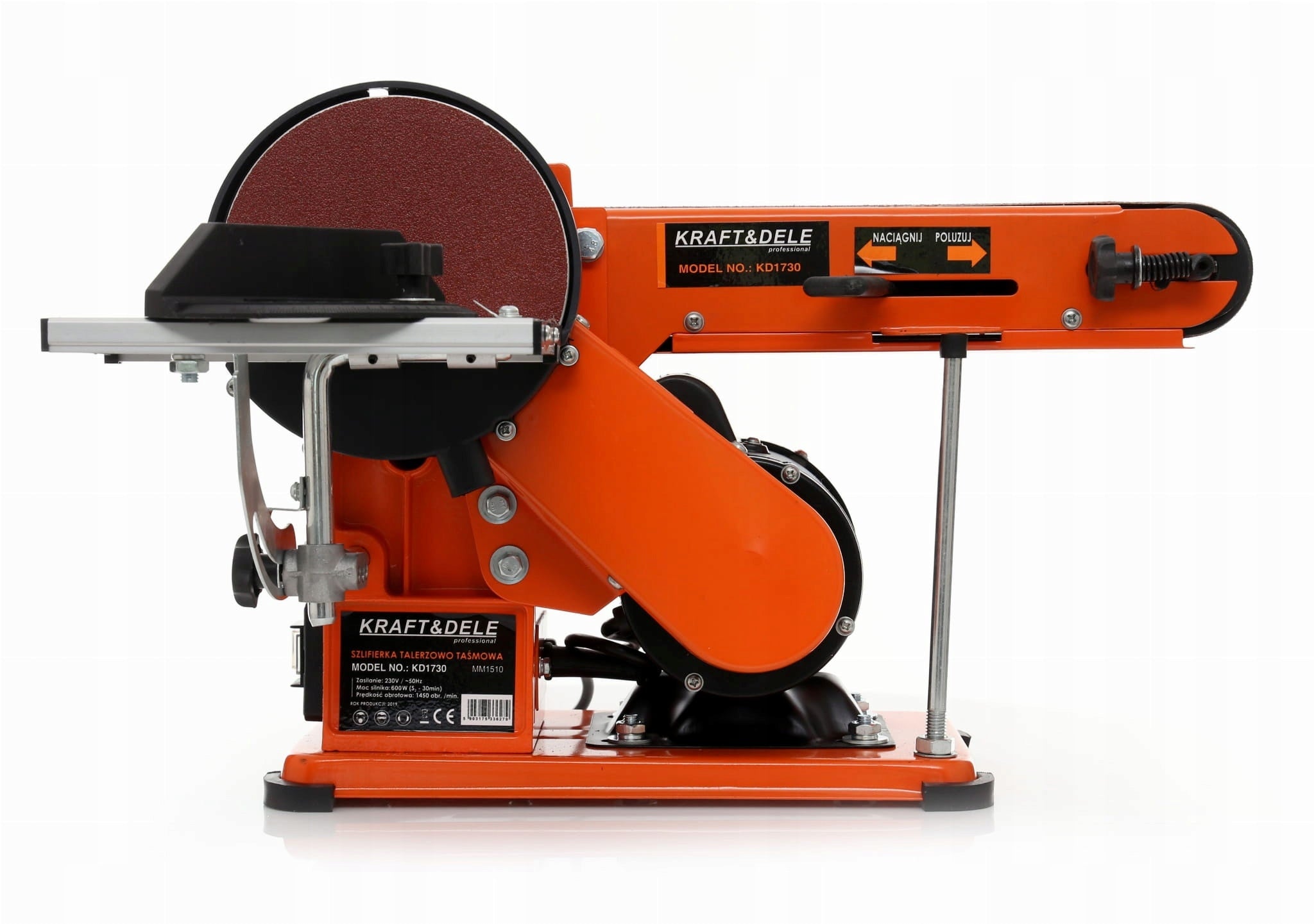 METAL WOOD SHARPENER BELT DISC TABLE GRINDER 230V / 600W Packaging status original