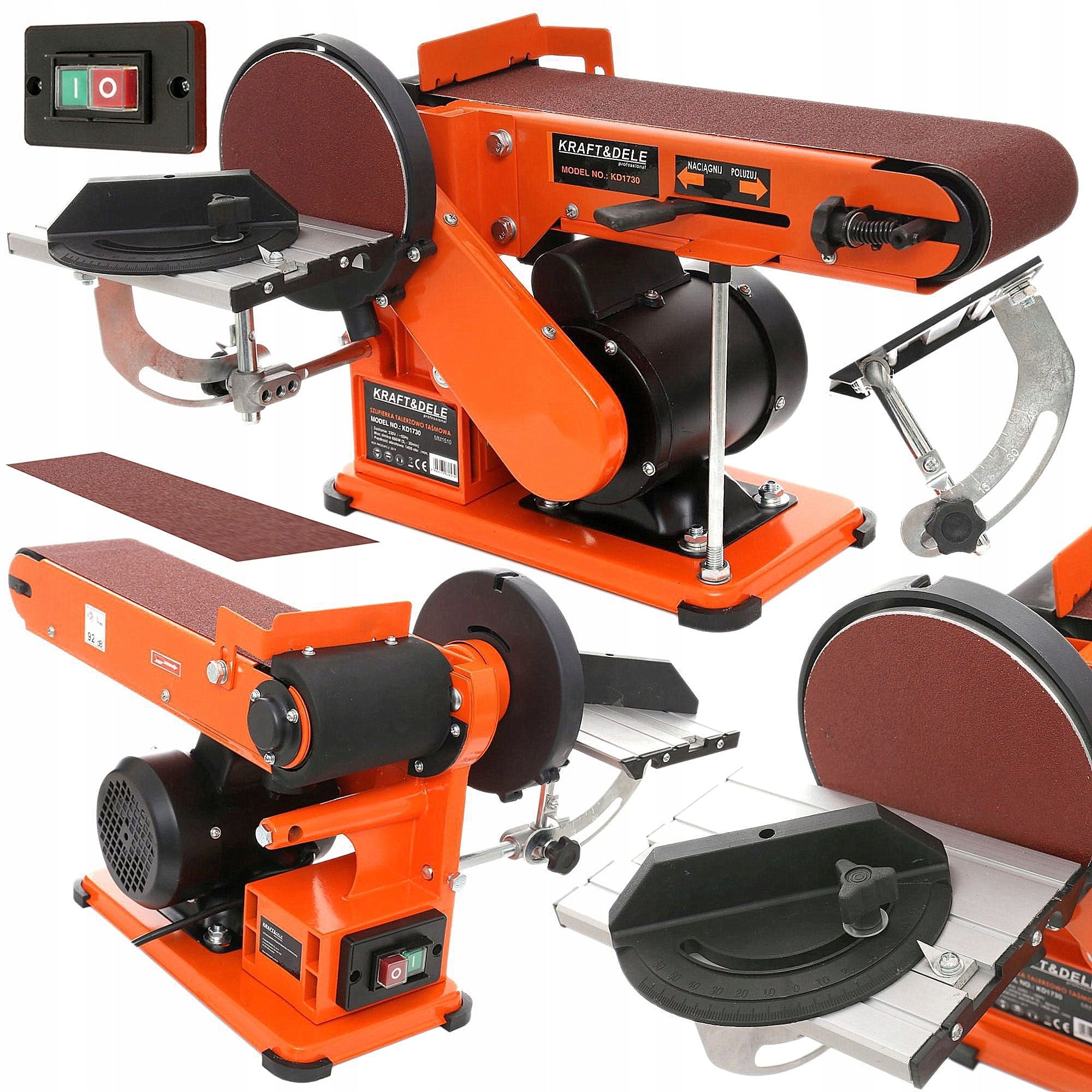 METAL WOOD SHARPENER BELT DISC TABLE GRINDER 230V / 600W
