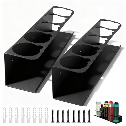 METAL WORKSHOP SPRAY CAN HOLDER FOR WALL 2 PCS STEEL Brand no brand