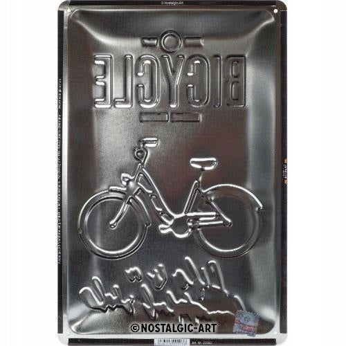 Metallplatte 20 x 30 cm, Bicycle Life ist eine schöne Fahrt 