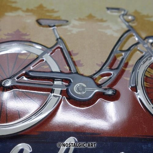 Metallplatte 20 x 30 cm, Bicycle Life ist eine schöne Fahrt 