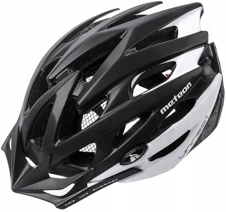 Fahrradhelm Meteor MV29 Unrest, schwarz/weiß 