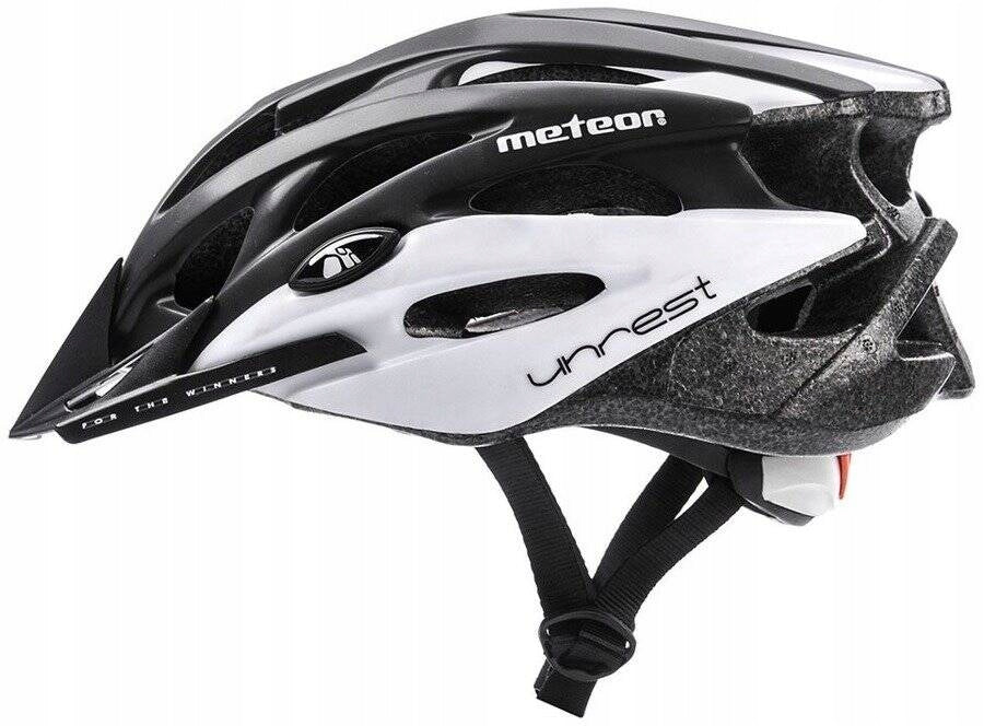 Fahrradhelm Meteor MV29 Unrest, schwarz/weiß 