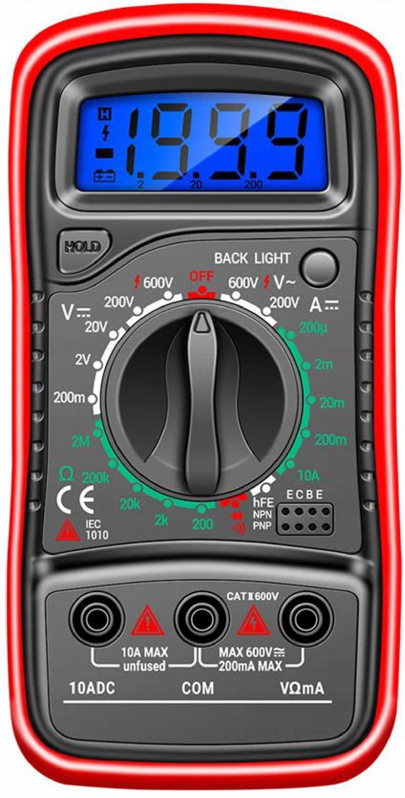 METER MULTIMETER CURRENT DIGITAL VOLTAGE TESTER LCD UNIVERSAL VOLTAGE Manufacturer code MULTIMETR CYFROWY