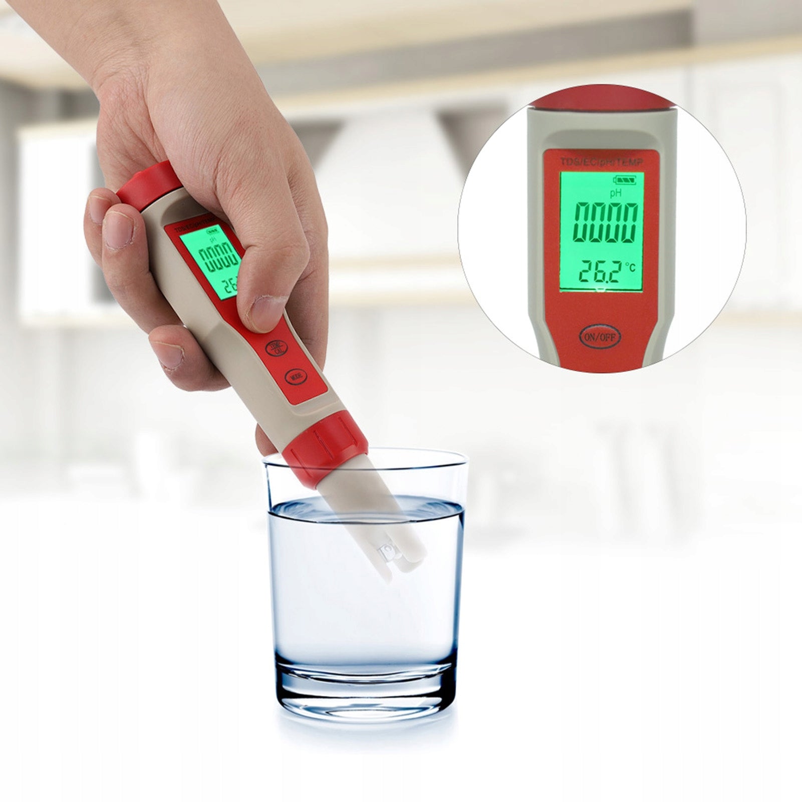 METER PH + TDS WATER TESTER POOL TDS EC TEMP Packaging status original