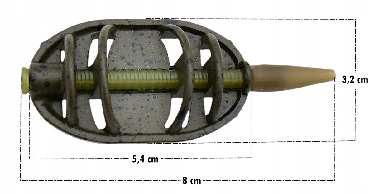 METHOD FEEDER 50g M IN LINE ZINC DISTANCE Brand Miracle Fish