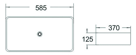 Waschbecken Mexen Catia 58 cm 