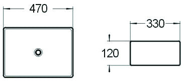 Waschbecken Mexen Dina 47 cm 