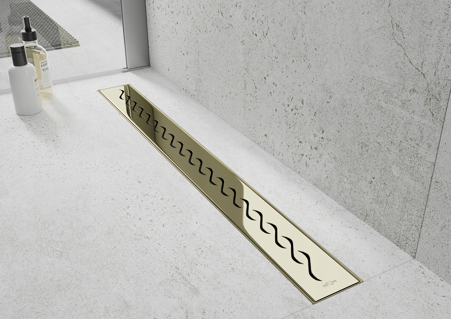 Dušo latakas Mexen Flat Classic, Gold, 80 cm