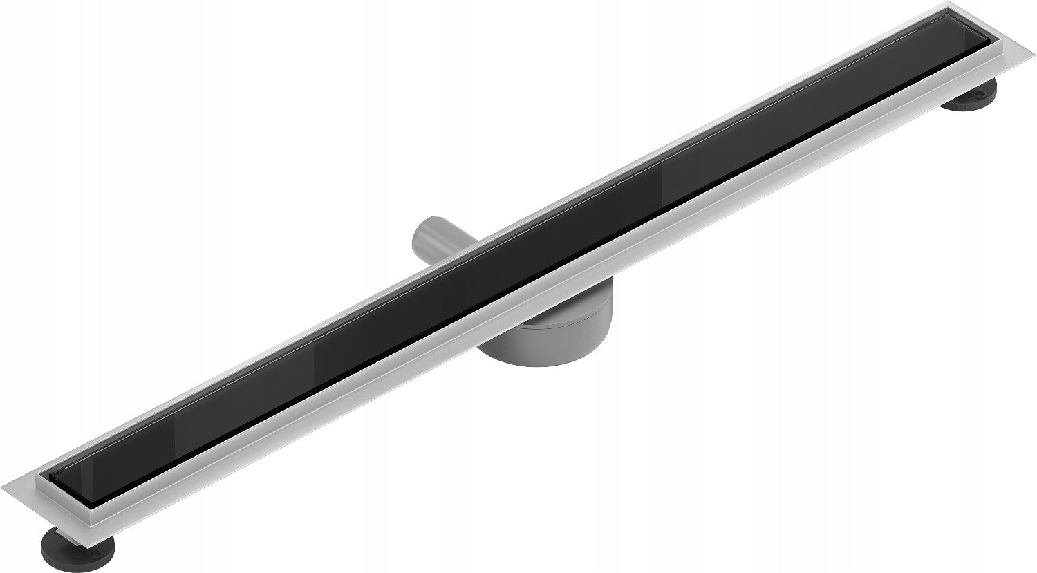 Dušo latakas Mexen Flat 360, Chrome/Black Glass, 90 cm