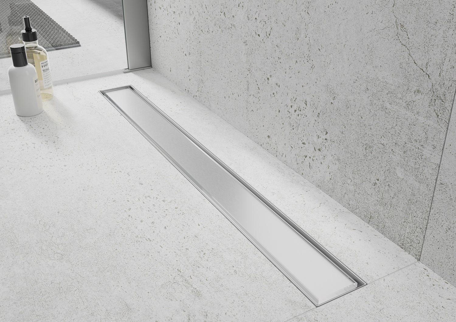 Dušo latakas Mexen Flat 360, Chrome/White Glass, 90 cm