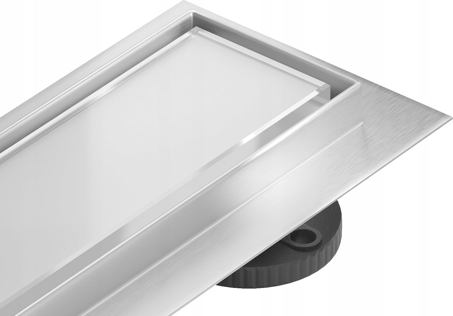 Dušo latakas Mexen Flat 360, Chrome/White Glass, 90 cm