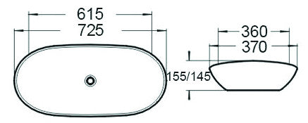 Waschbecken Mexen Gabi 61 cm 