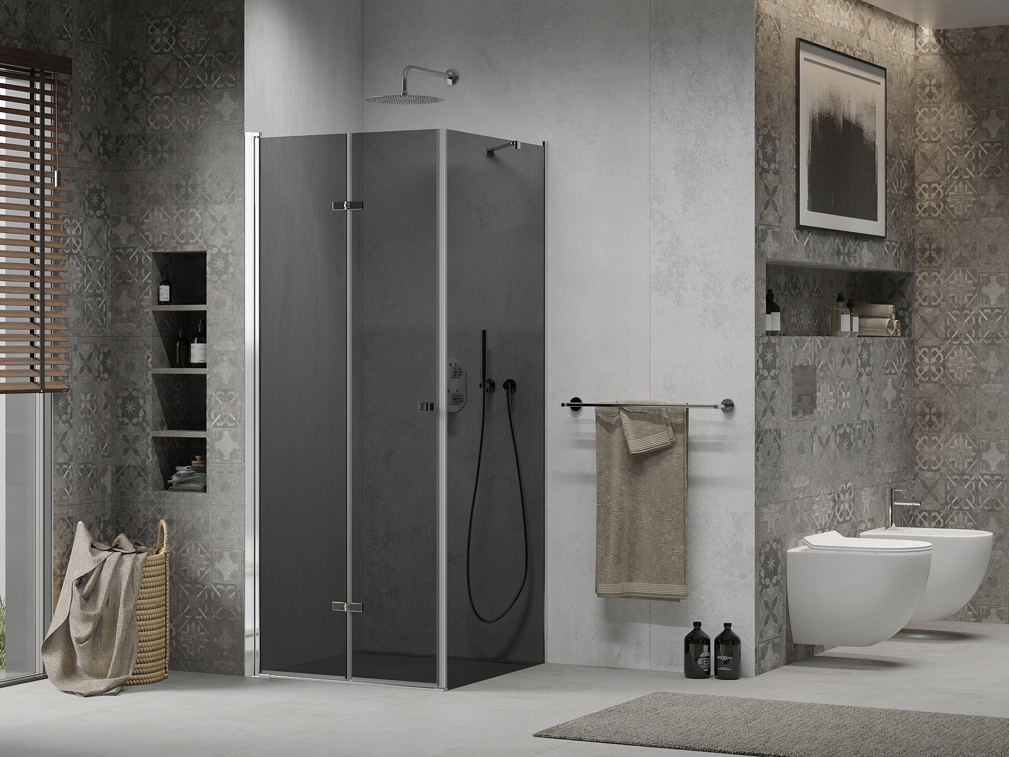 Dušo kabina Mexen Lima grey 70x70,80,90,100,110,120 cm