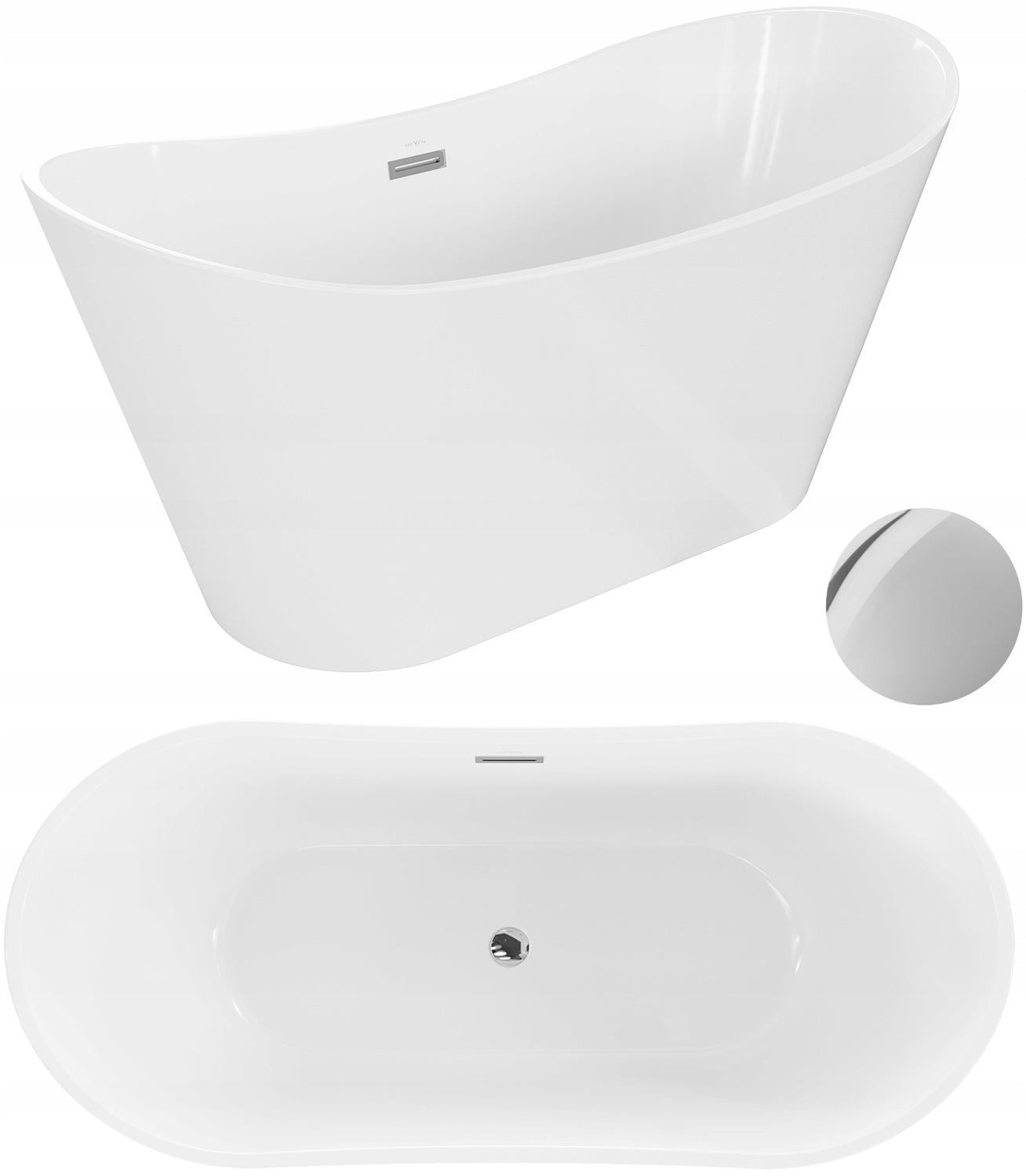 Acrylbadewanne Mexen Montana mit Siphon 