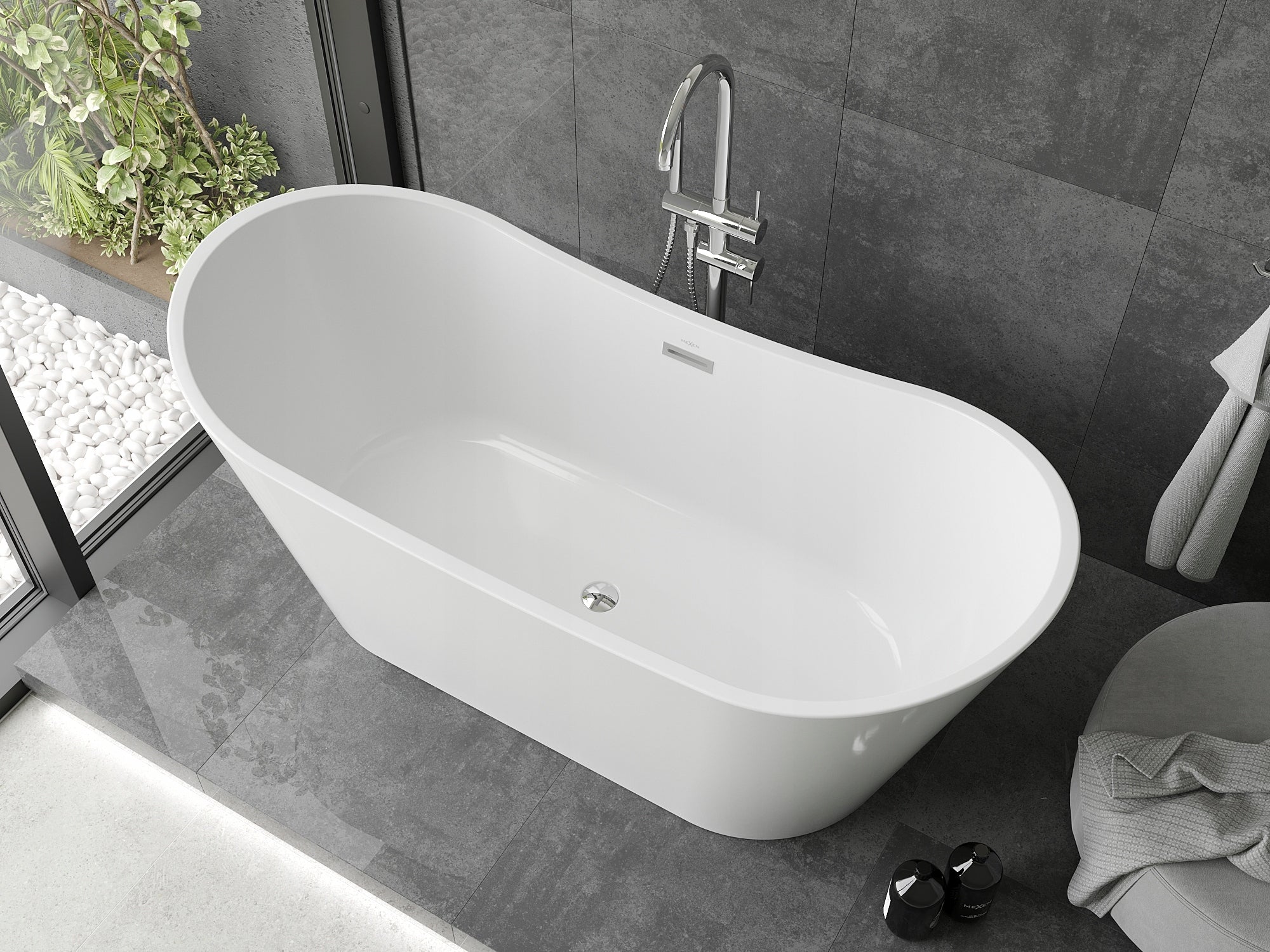 Acrylbadewanne Mexen Montana mit Siphon 