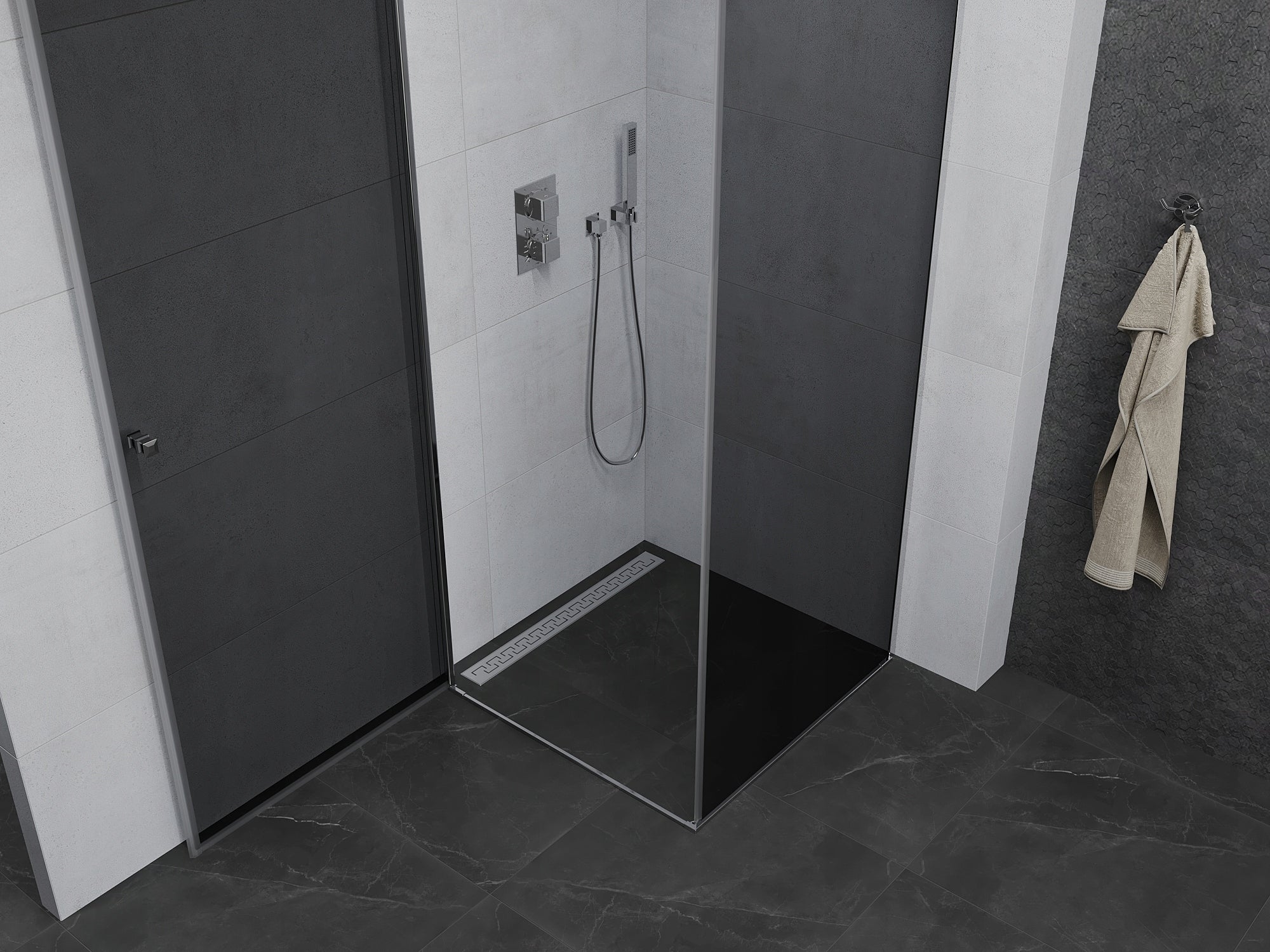 Dušo kabina Mexen Pretoria Grey 90x70,80,90,100,110,120 cm
