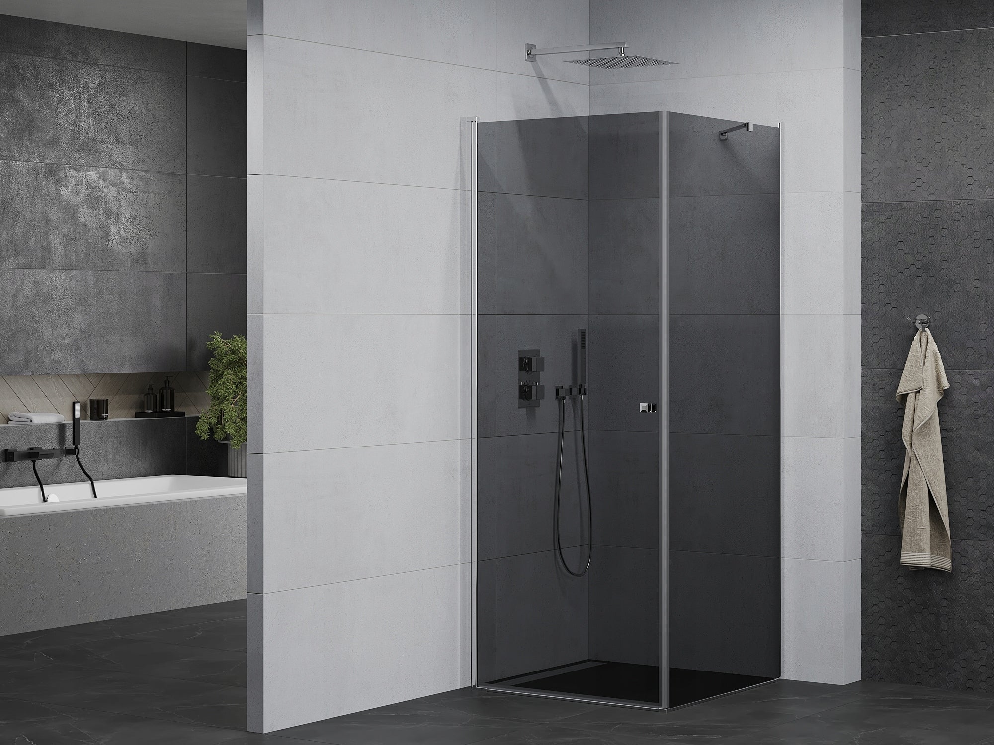 Dušo kabina Mexen Pretoria Grey 90x70,80,90,100,110,120 cm