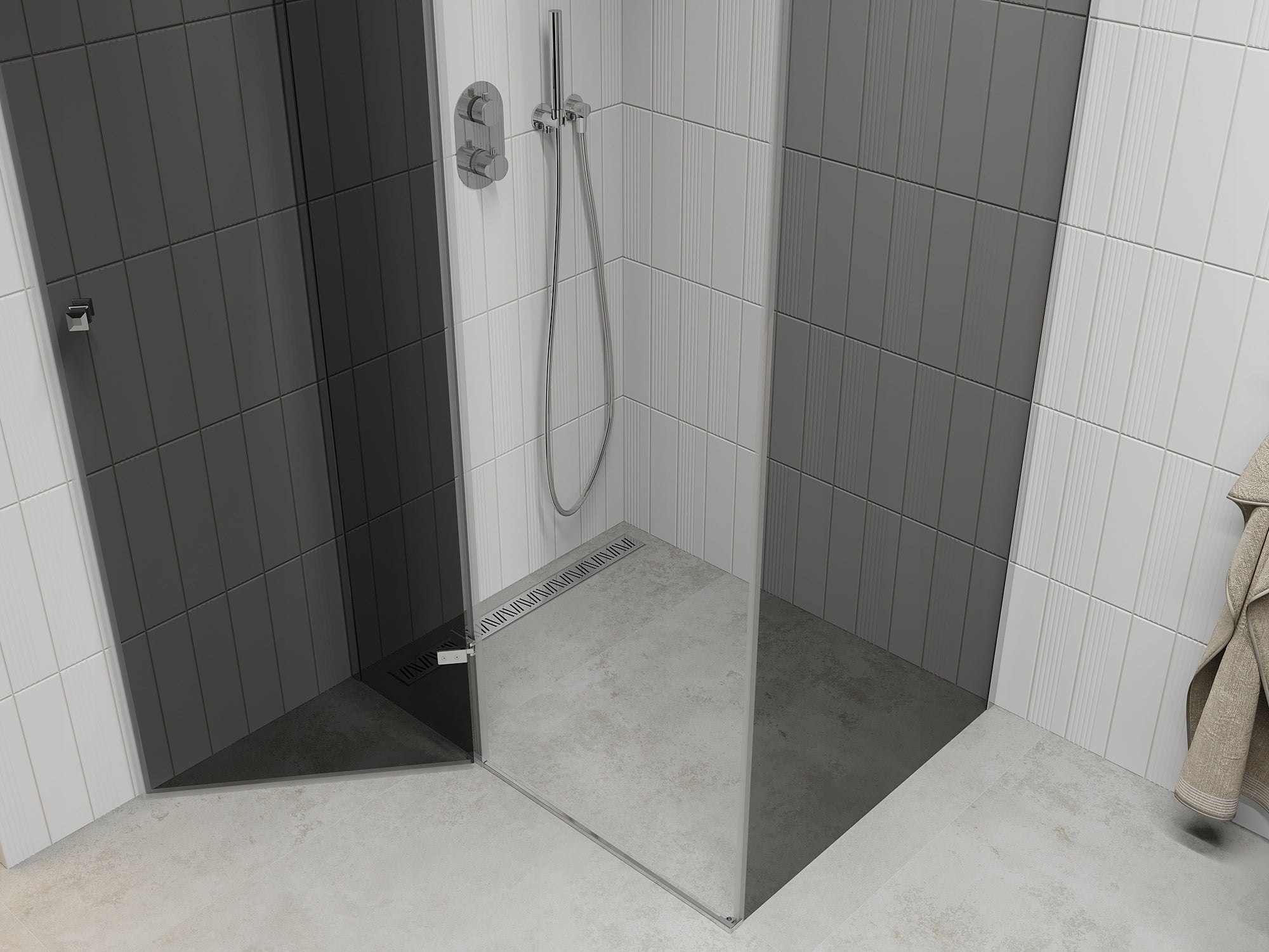 Duschkabine Mexen Roma 120x70,80,90,100 grau 