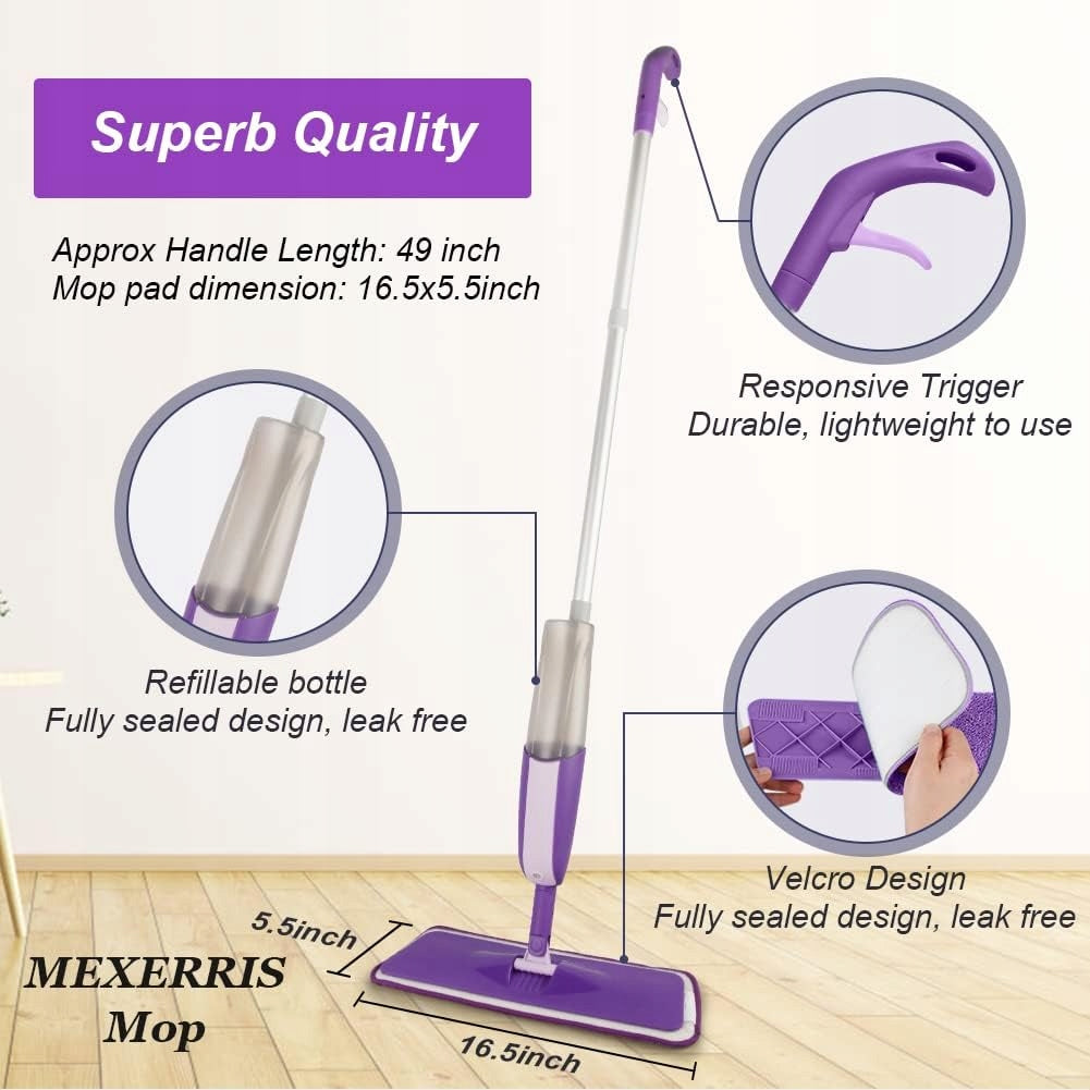 MEXERRIS 360° SPRAY MOP + 2 ALUMINIUM BOTTLES FOR TILE FLOORS Manufacturer code 5902912948539