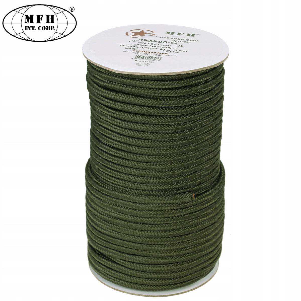MFH ROPE 9mm UNIVERSAL PARACORD 1mb. OLIVE Brand Max Fuchs