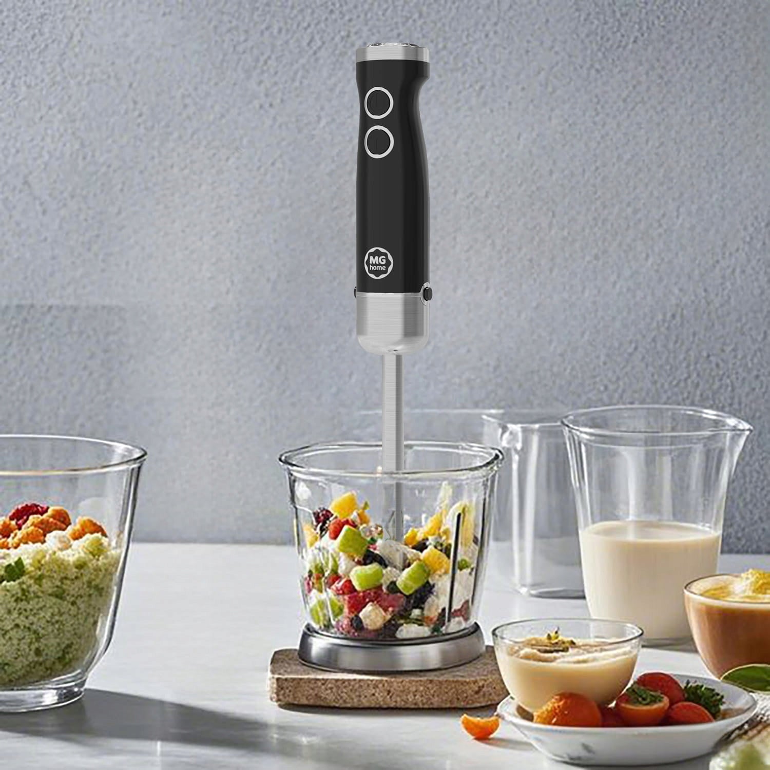 MG HOME Hand Blender 800W SET 3in1 black MIX CHOP BEAT Manufacturer code 7105024447