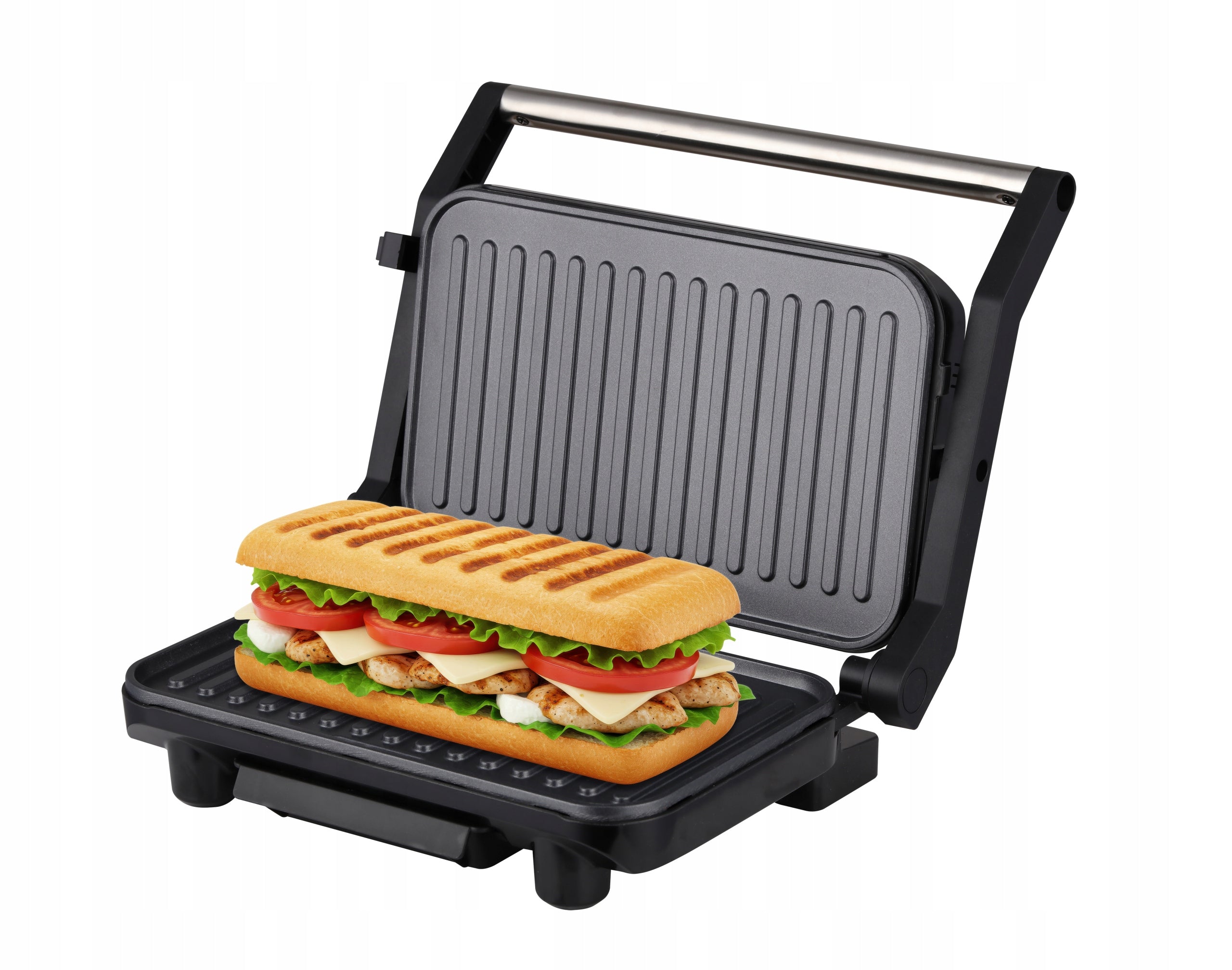 MG HOME Mini Electric Grill panini 1000W / black