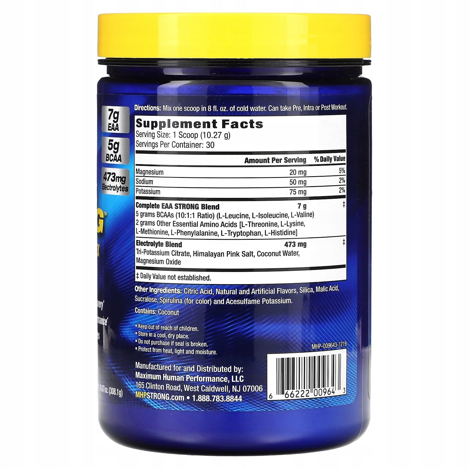 MHP, EAA Strong, blue raspberry, 308,1 g Expiration date at least 3 months from the date of purchase