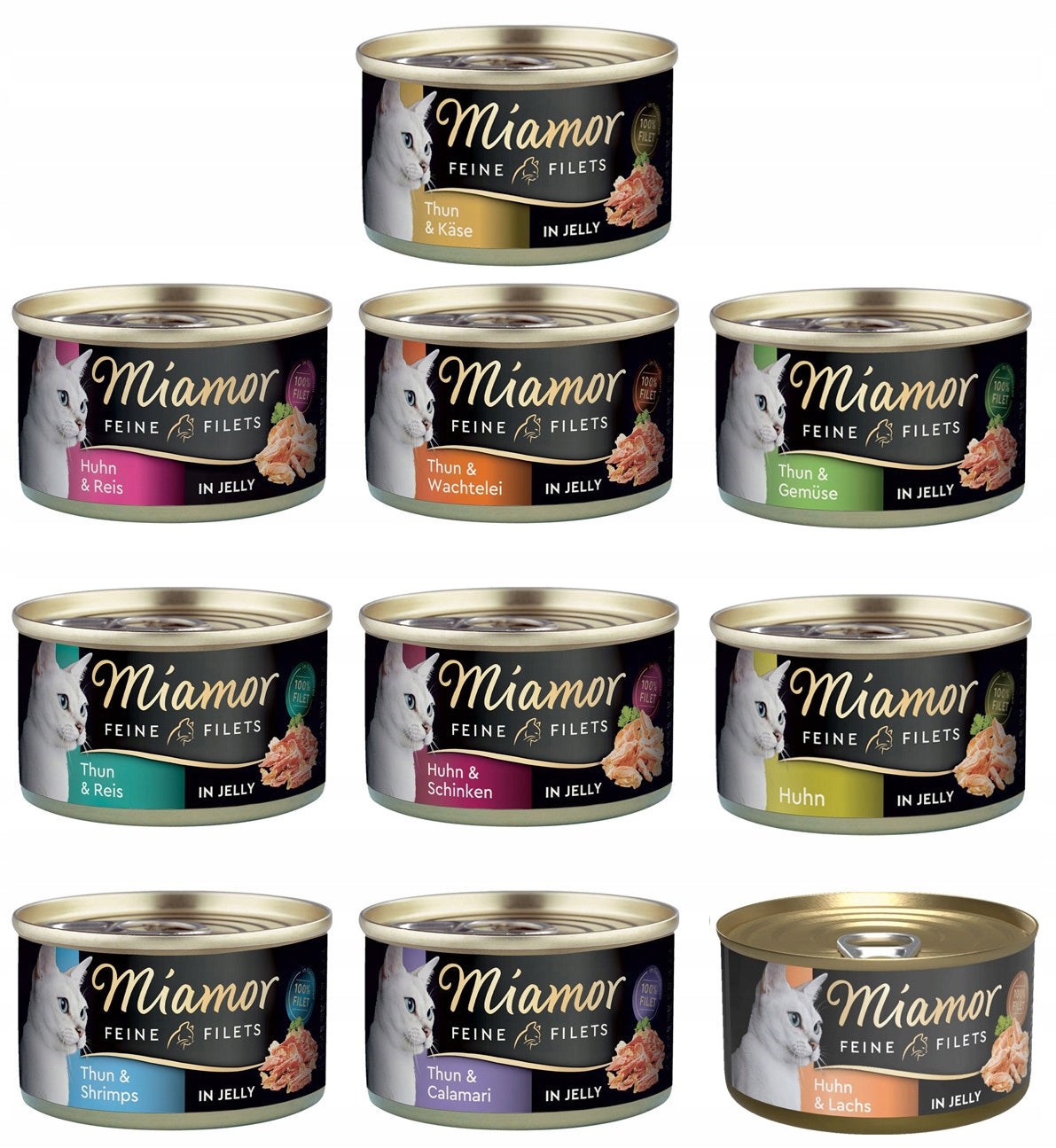 MIAMOR FEINE FILETS in cans MIX OF FLAVORS 10x100G