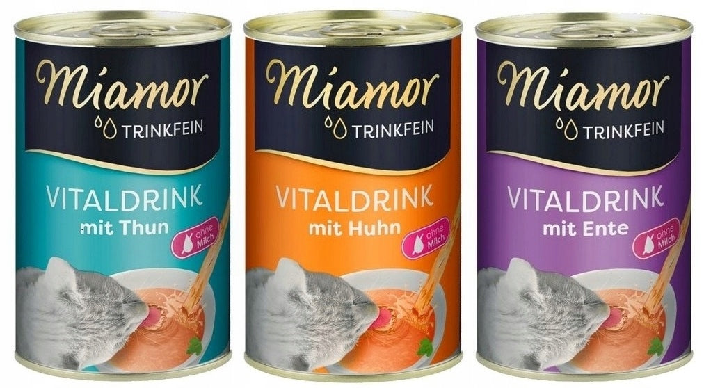 MIAMOR VITALDRINK CAT DRINK MIX OF FLAVORS 3x135ml EAN (GTIN) 5906874925737