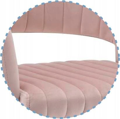 MICHEL Swivel Chair Pink Fabric Velvet Working Low Chair 120kg EAN (GTIN) 5906122400016