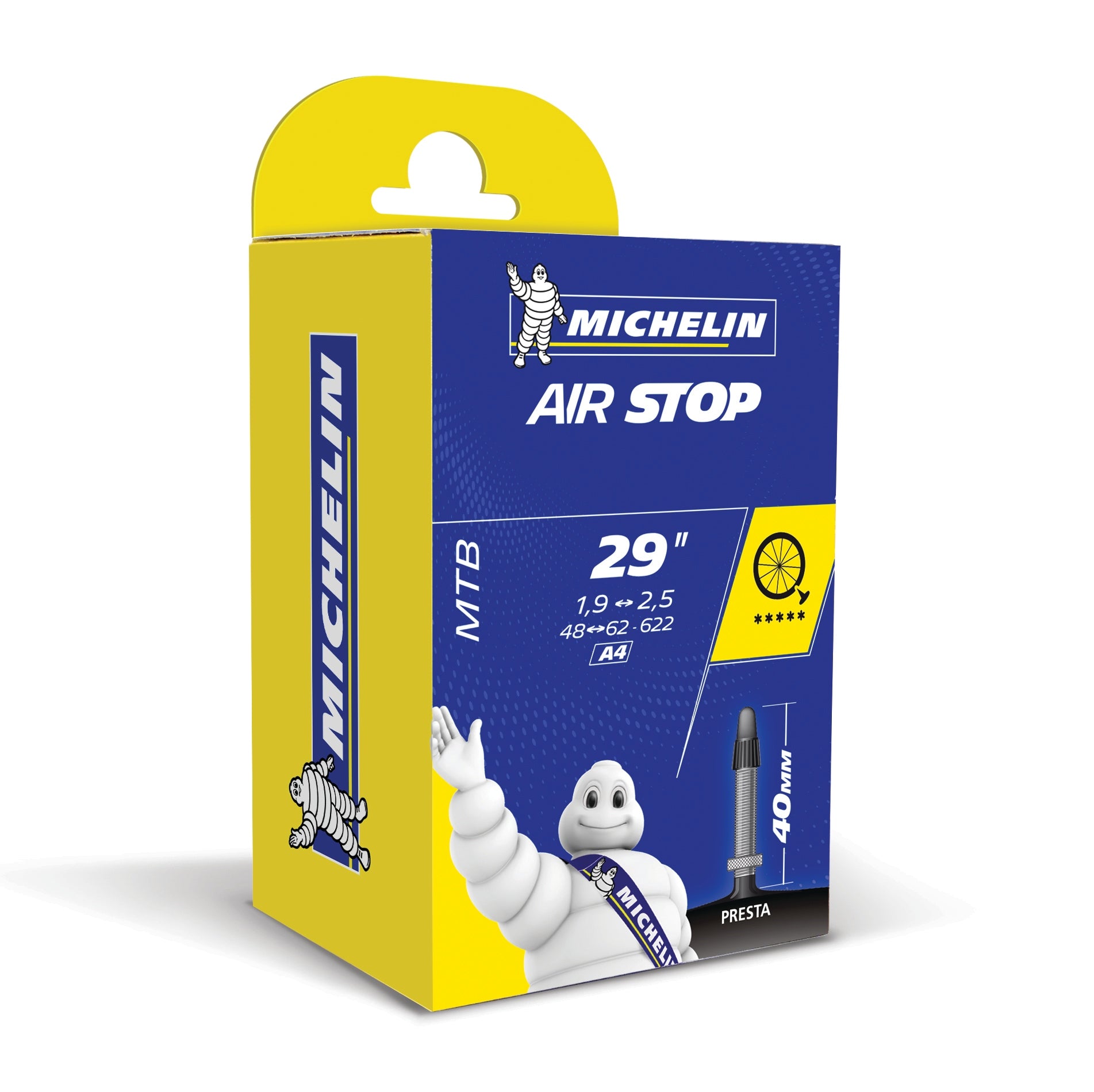MICHELIN AIRSTOP A4 inner tube - 29 x 1.9'' - 2.5'' - Presta 40 mm 48/62-622 Manufacturer code 3528701021850